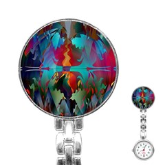 Background Sci Fi Fantasy Colorful Stainless Steel Nurses Watch