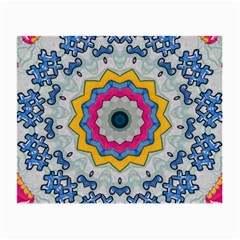 Kaleidoscope Bright Flower Mandala Small Glasses Cloth (2 Sides) by Pakrebo