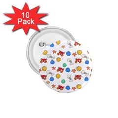 Crabs Pattern 1 75  Buttons (10 Pack) by Valentinaart