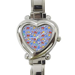 Crabs Pattern Heart Italian Charm Watch by Valentinaart