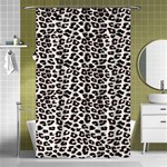 3d Leopard Print Black Brown Shower Curtain 48  x 72  (Small)  Curtain(48  X 72 ) - 42.18 x64.8  Curtain(48  X 72 )