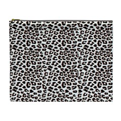 3d Leopard Print Black Brown  Cosmetic Bag (xl) by LoolyElzayat