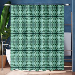 Cute Flowers Vines Pattern Pastel Green Shower Curtain 60  X 72  (medium) 