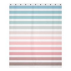 Horizontal Pinstripes In Soft Colors Shower Curtain 60  X 72  (medium)  by shawlin