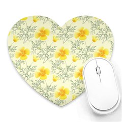 Floral Background Scrapbooking Heart Mousepads by Nexatart