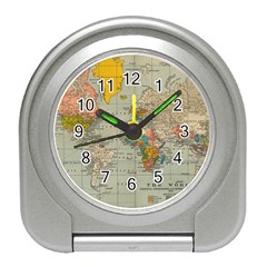 World Map Vintage Travel Alarm Clock by BangZart