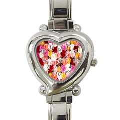 Roses Color Beautiful Flowers Heart Italian Charm Watch