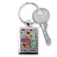 Supersonic Volcanic Splash Key Chain (rectangle) by chellerayartisans