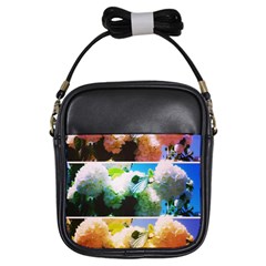 Bright Snowball Branch Collage (iii) Girls Sling Bag by okhismakingart