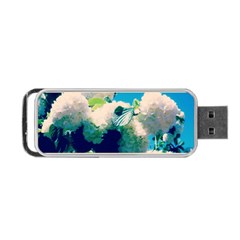 Washed Out Snowball Branch Collage (iv) Portable Usb Flash (two Sides) by okhismakingart