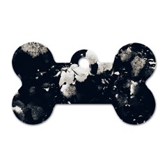 High Contrast Black And White Snowballs Ii Dog Tag Bone (two Sides) by okhismakingart