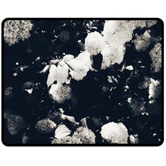 High Contrast Black And White Snowballs Ii Fleece Blanket (medium)  by okhismakingart