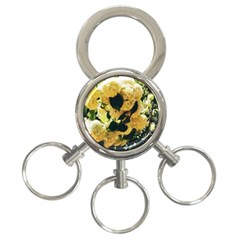 Yellow Snowballs 3-ring Key Chain by okhismakingart