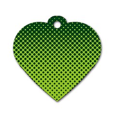 Nothing But Bogus - Lime Green Dog Tag Heart (one Side) by WensdaiAmbrose