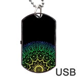 Raising Mandala Dog Tag USB Flash (Two Sides) Front