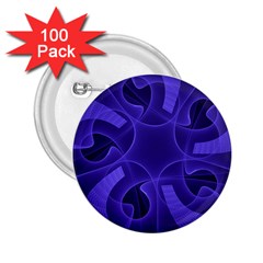 Fractal Blue Star Abstract 2 25  Buttons (100 Pack)  by Pakrebo