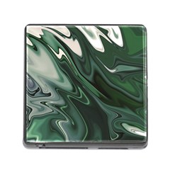 Green Marble Digital Abstract Memory Card Reader (square 5 Slot) by Pakrebo