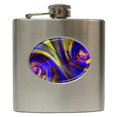 Soft Swirls Fractal Design Hip Flask (6 Oz)