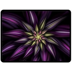 Fractal Flower Floral Abstract Double Sided Fleece Blanket (large)  by Pakrebo