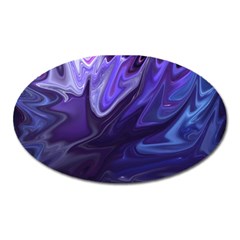 Deep Space Stars Blue Purple Oval Magnet by Pakrebo