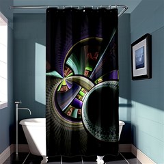 Fractal Fractal Art Multi Color Shower Curtain 36  X 72  (stall) 