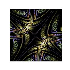 Fractal Braids Texture Pattern Small Satin Scarf (square)