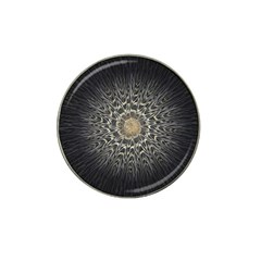 Fractal Mandala Feathers Grey Hat Clip Ball Marker (4 Pack)