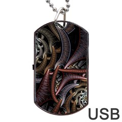 Geometry Math Fractal Art Dog Tag Usb Flash (two Sides) by Pakrebo