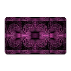 Fractal Magenta Pattern Geometry Magnet (rectangular) by Pakrebo