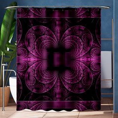 Fractal Magenta Pattern Geometry Shower Curtain 60  X 72  (medium) 