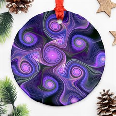 Abstract Pattern Fractal Wallpaper Ornament (round) by Pakrebo