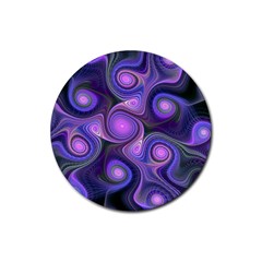 Abstract Pattern Fractal Wallpaper Rubber Round Coaster (4 Pack)  by Pakrebo