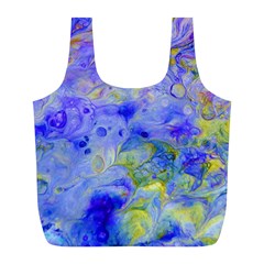 Abstract Blue Full Print Recycle Bag (l) by Pakrebo