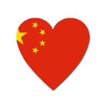 China Flag Heart Magnet Front