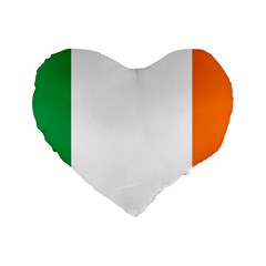 Ireland Flag Irish Flag Standard 16  Premium Heart Shape Cushions by FlagGallery