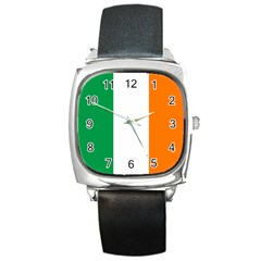 Flag Of Ireland Irish Flag Square Metal Watch by FlagGallery