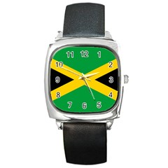 Jamaica Flag Square Metal Watch by FlagGallery