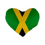 Jamaica Flag Standard 16  Premium Heart Shape Cushions Front