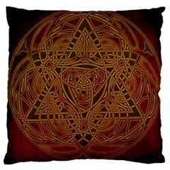 Celtic Spiritual Pattern Art Large Cushion Case (two Sides) by Pakrebo