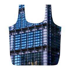 Abstract Architecture Background Full Print Recycle Bag (l)