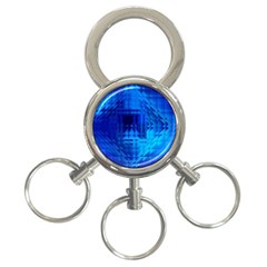 Inary Null One Figure Abstract 3-ring Key Chain by Pakrebo