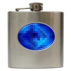 Inary Null One Figure Abstract Hip Flask (6 Oz) by Pakrebo