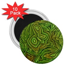 Background Abstract Green Seamless 2 25  Magnets (10 Pack)  by Pakrebo