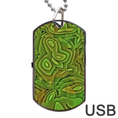 Background Abstract Green Seamless Dog Tag Usb Flash (two Sides) by Pakrebo