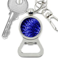 Rich Blue Digital Abstract Bottle Opener Key Chain by Pakrebo