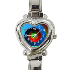 Fractal Spiral Curve Helix Heart Italian Charm Watch by Pakrebo