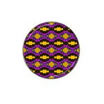 Seamless Wallpaper Digital Pattern Yellow Brown Purple Hat Clip Ball Marker (4 pack) Front