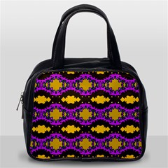 Seamless Wallpaper Digital Pattern Yellow Brown Purple Classic Handbag (one Side)