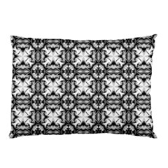 Seamless Wallpaper Pattern Ornamen Black White Pillow Case