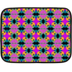 Seamless Wallpaper Pattern Ornament Pink Yellow Fleece Blanket (mini)